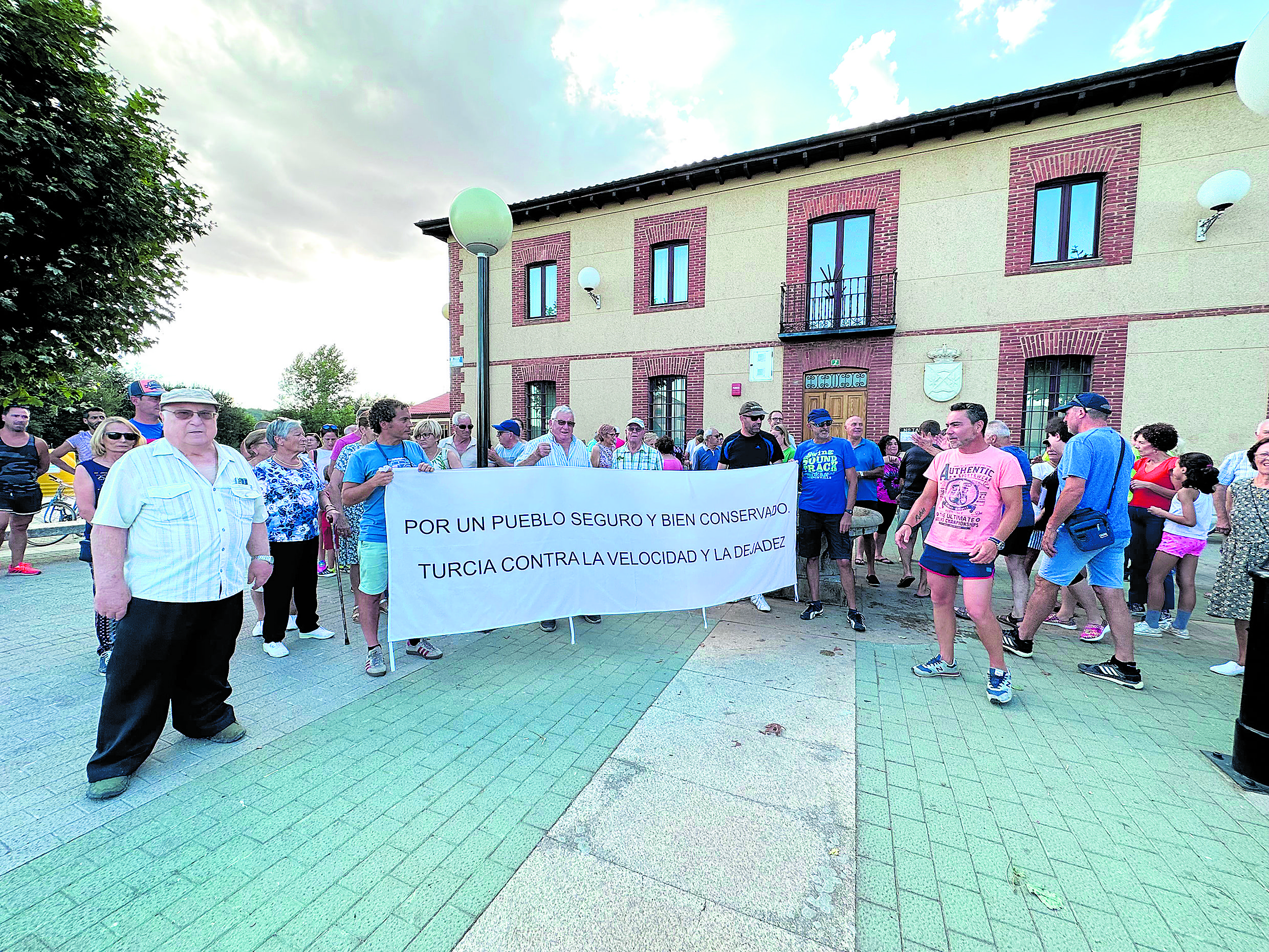 Un instante de la protesta en Turcia del Órbigo | L.N.C.