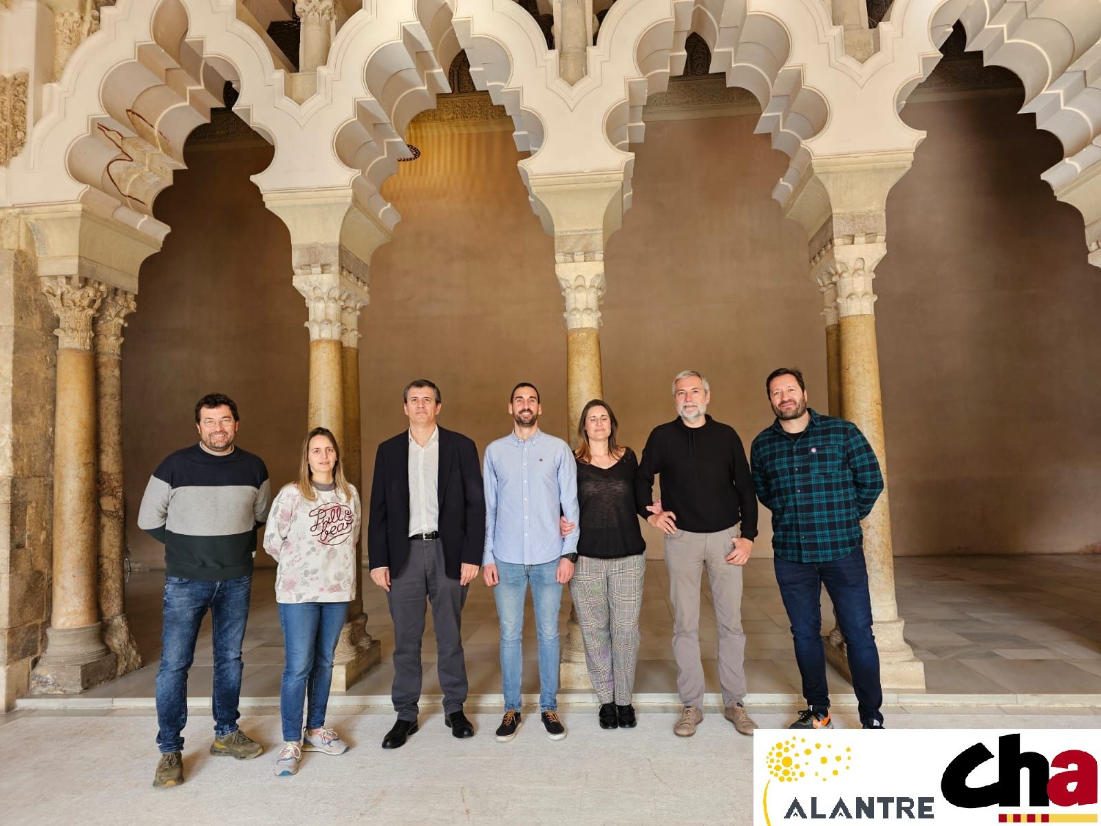 Reunión de Alantre y CHA en las Cortes de Aragón. | L.N.C.