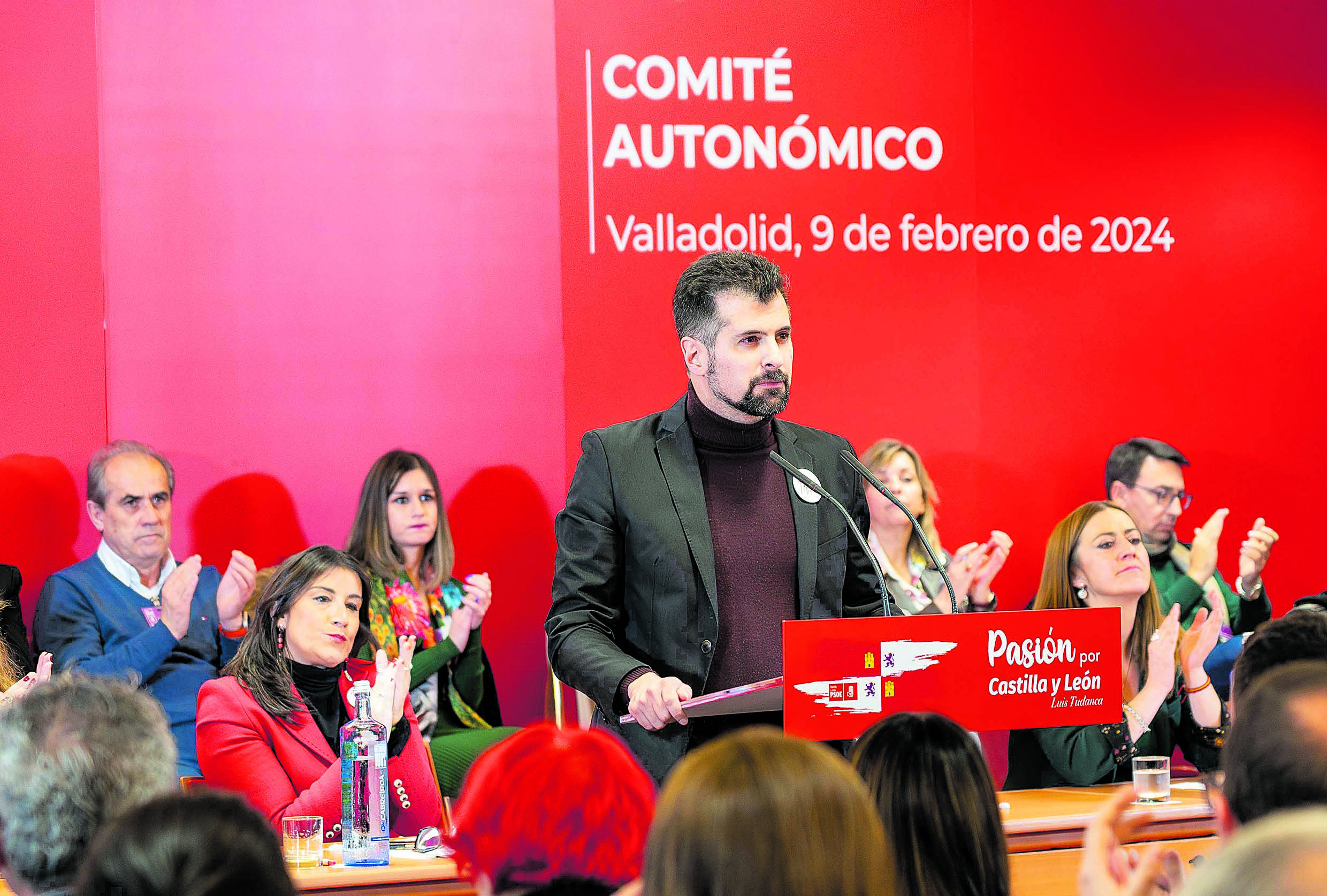 El secretario autonómico del PSOE, Luis Tudanca, en la celebración del Comité Autonómico el pasado febrero. | ICAL