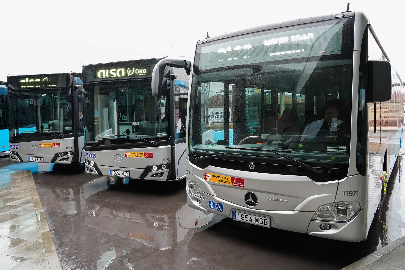 Imagen de los nuevos autobuses del transporte metropolitano. | CAMPILLO (ICAL)