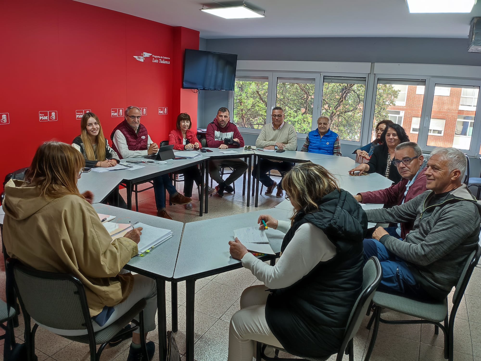 Reunión del comité del PSOE para las elecciones europeas. 