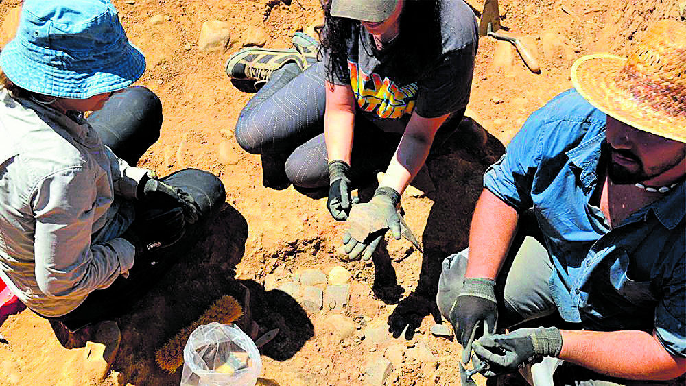 Excavación anterior en el yacimiento ubicado en Puente Castro. | L.N.C.