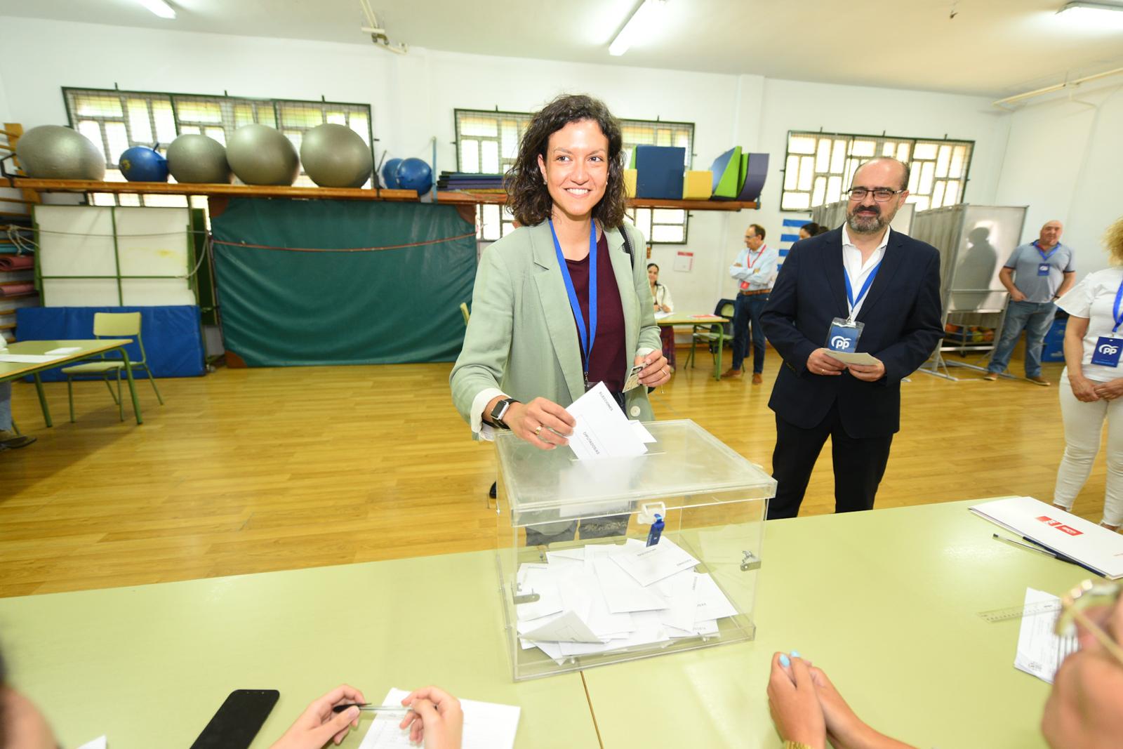 Lidia Coca votando en los comicios que acaban de pasar. 