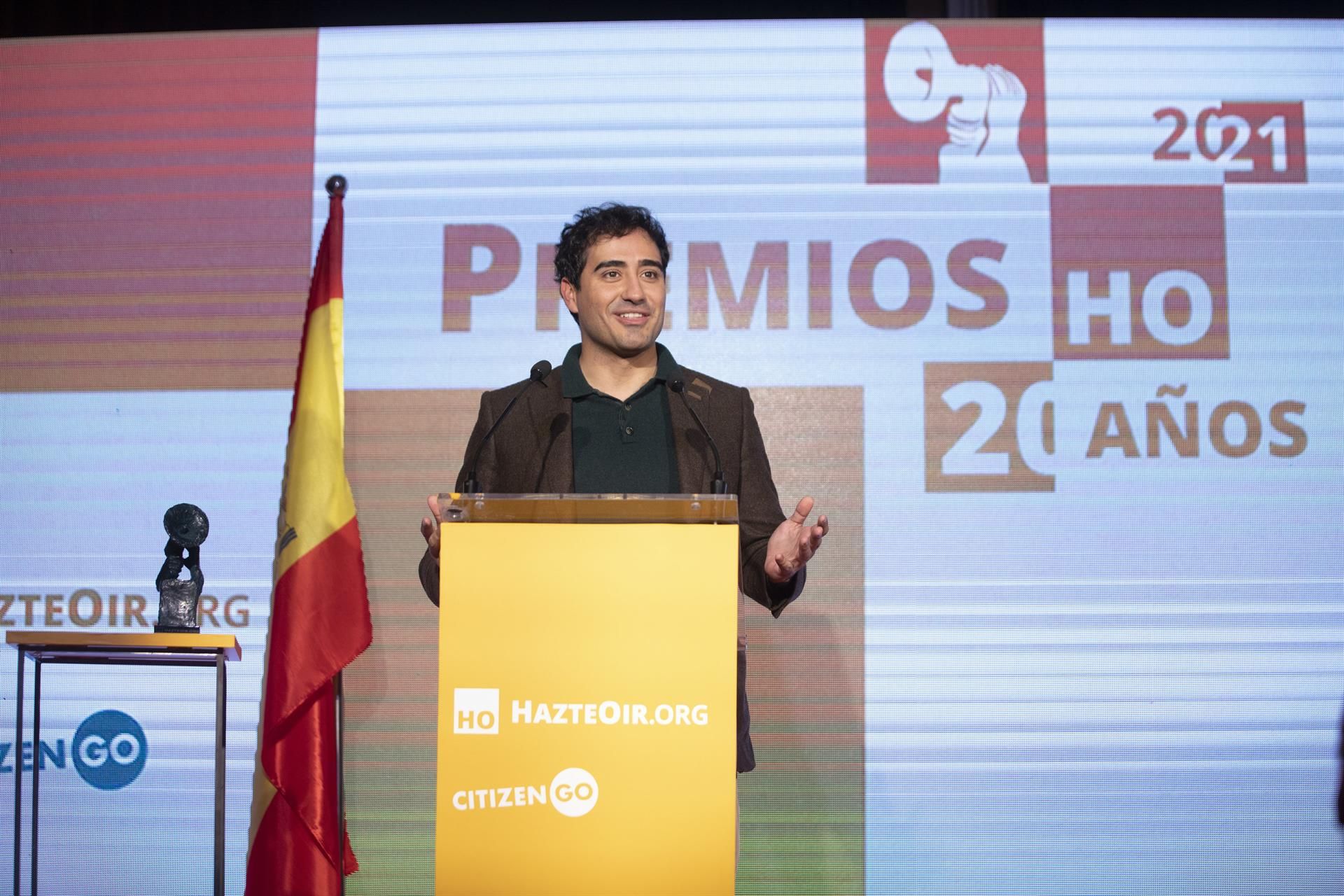 Alvise Pérez en un discurso en 2021. | EUROPA PRESS