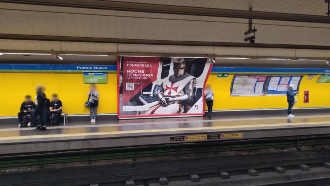 La publicidad colocada en el metro de Madrid.