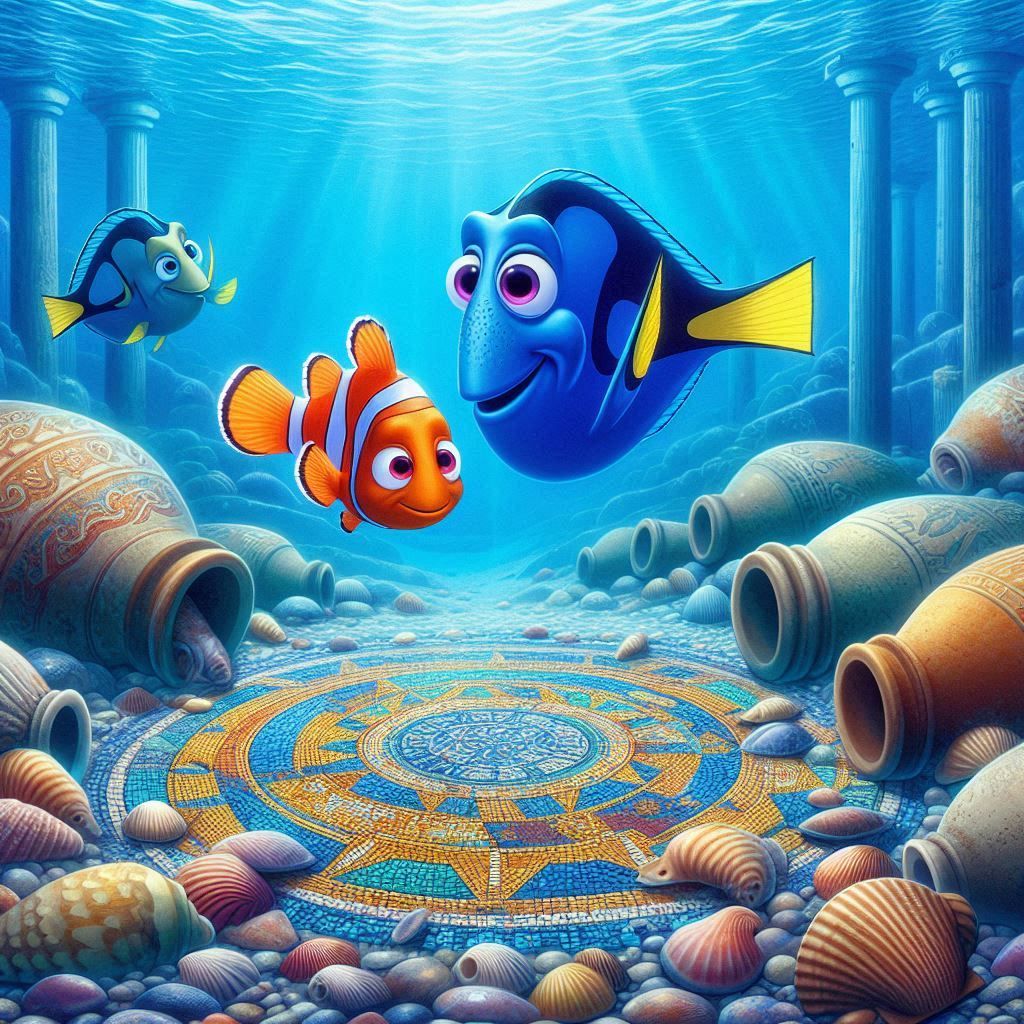 'Nemo y Dory encuentran mosaicos romanos en las profundidades del Cúa'.