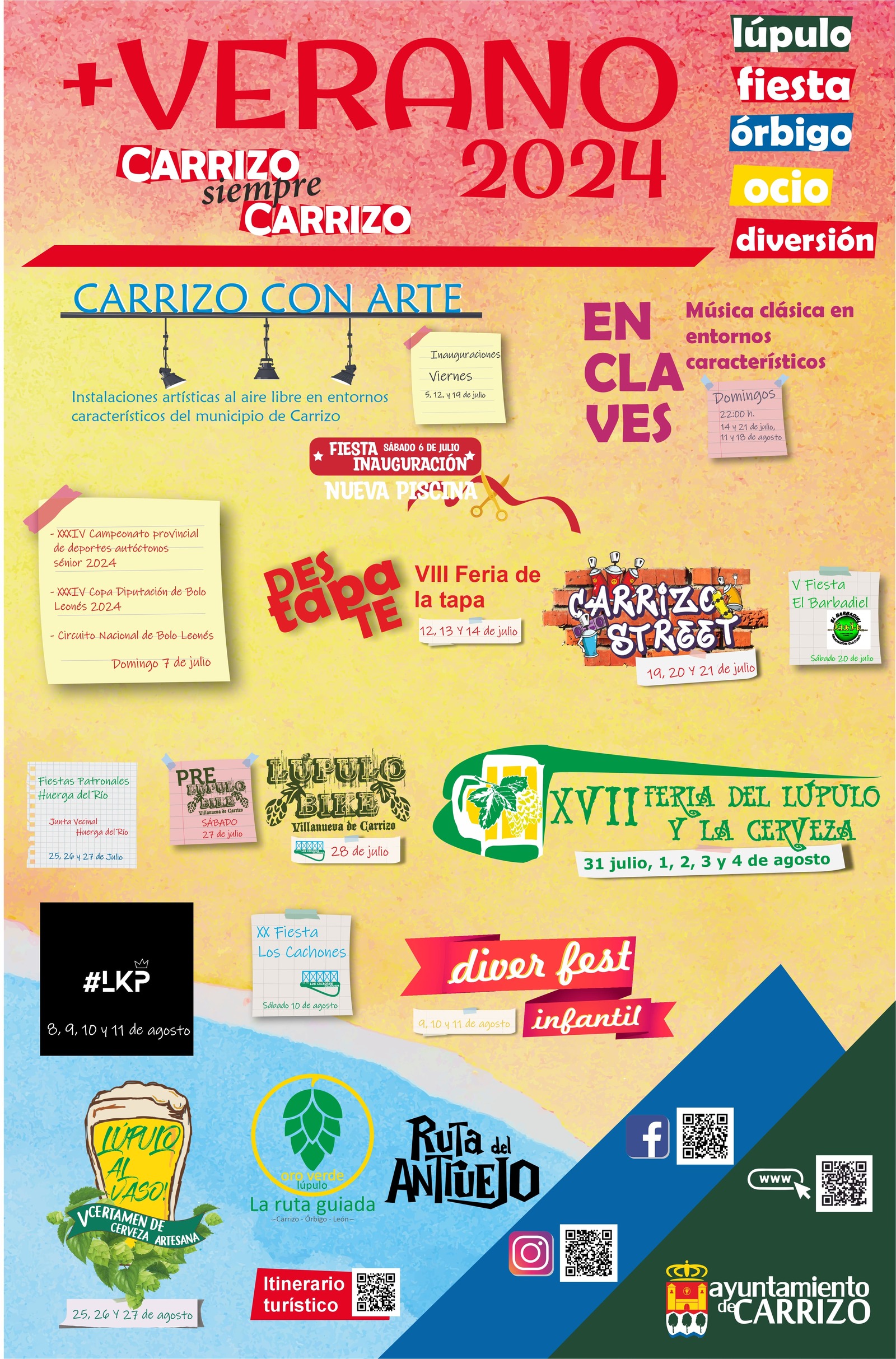 Cartel de la Fiesta del Lúpulo de Carrizo de la Ribera 2024. | L.N.C.