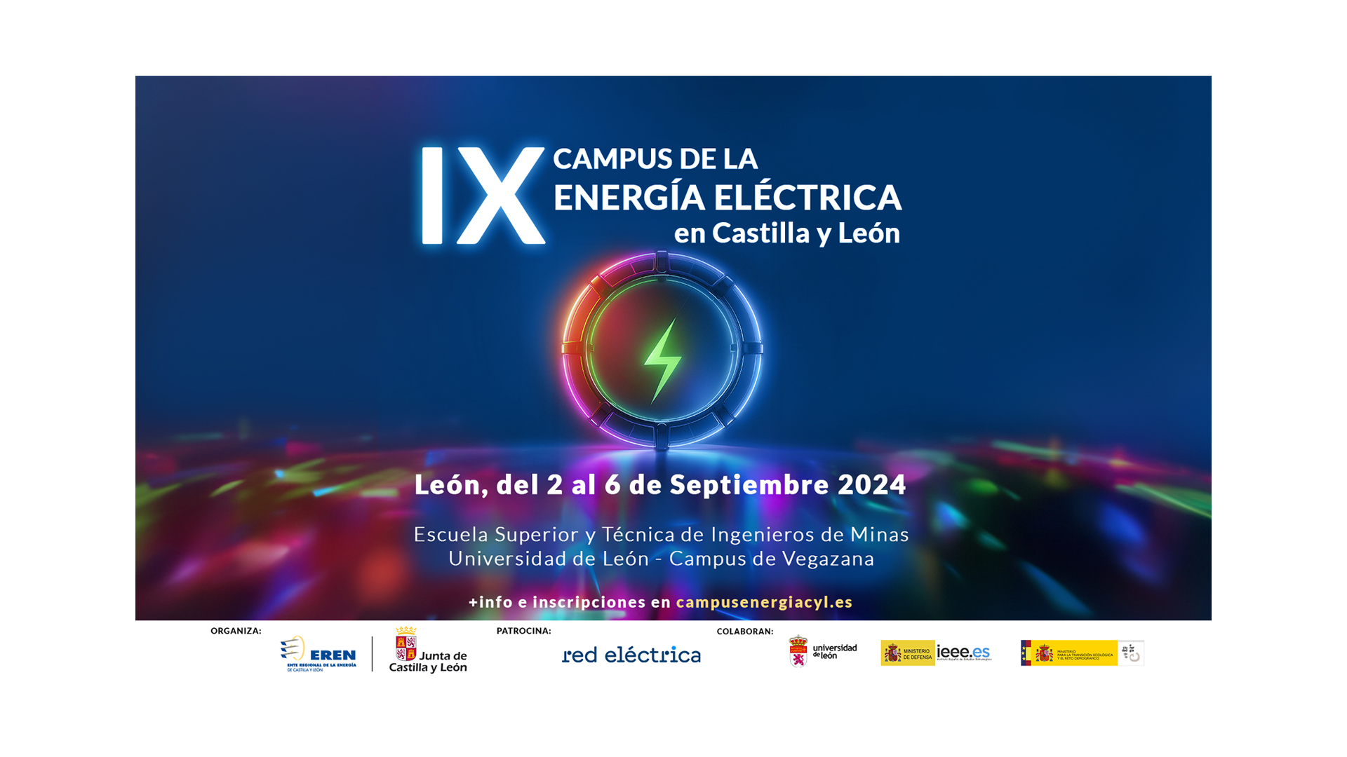 Cartel del XI Campus de la Energía Eléctrica de Castilla y León.