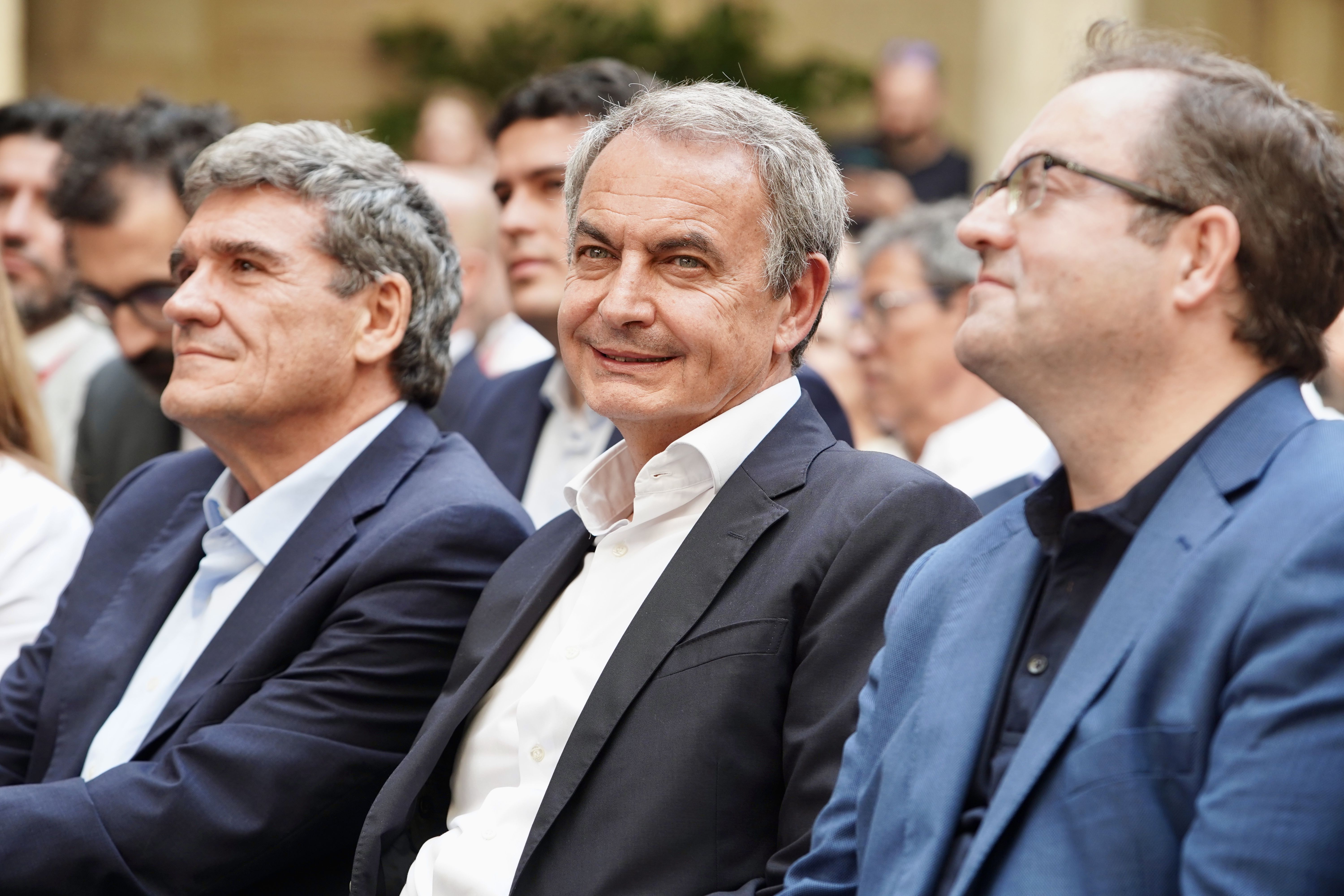 Escrivá, Zapatero y Barrio en el homenaje al expresidente por parte del Incibe. | CAMPILLO (ICAL)