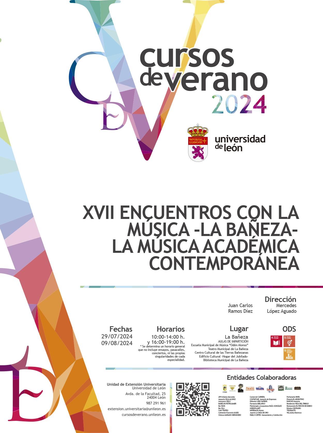 CV040 CARTEL XVII Encuentros con la Musica La Baneza 