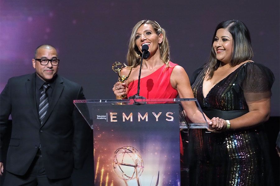 Amaya Pinto en una ceremonia pasada de los premios Emmy. | EMMY