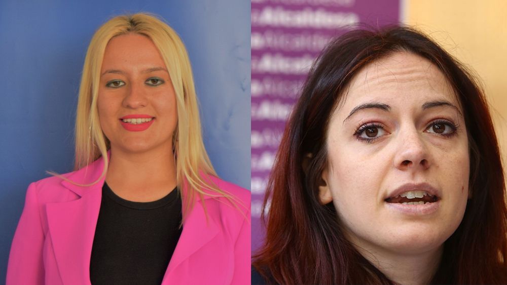 A la izquierda, Alexandra Rivas (PP); a la derecha, Lorena González (Podemos).