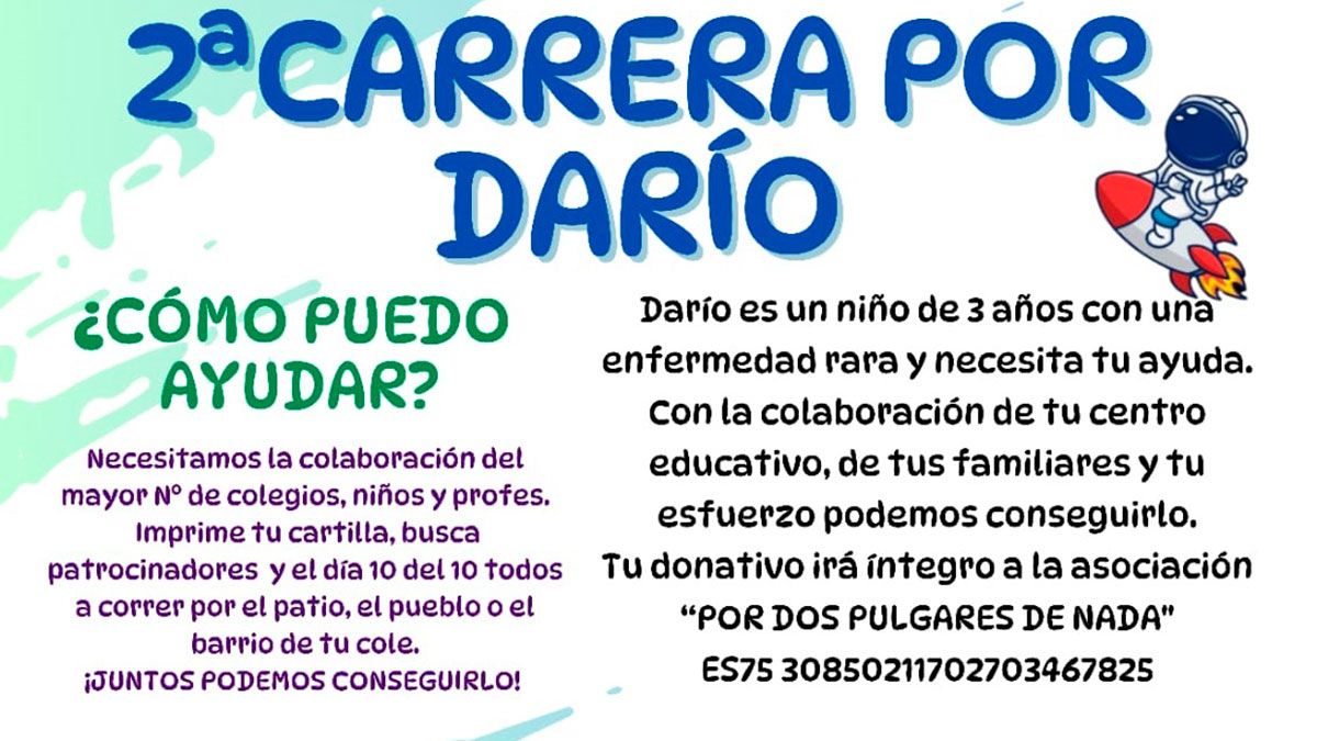 Cartel anunciador de la carrera por Darío