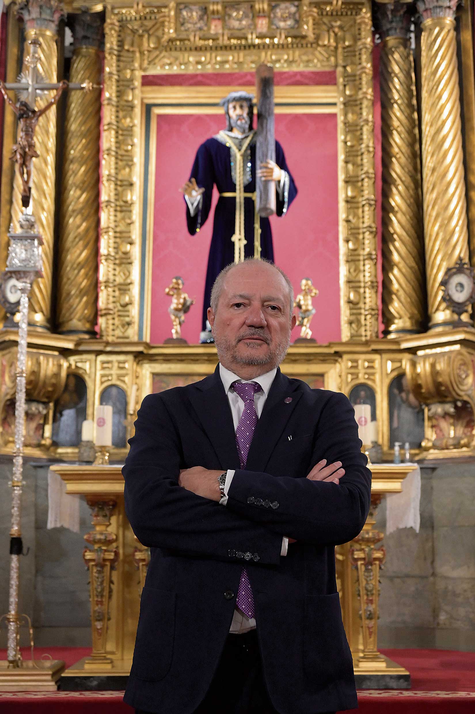 Ignacio Tejera, en la capilla de Santa Nonia. | MAURICIO PEÑA