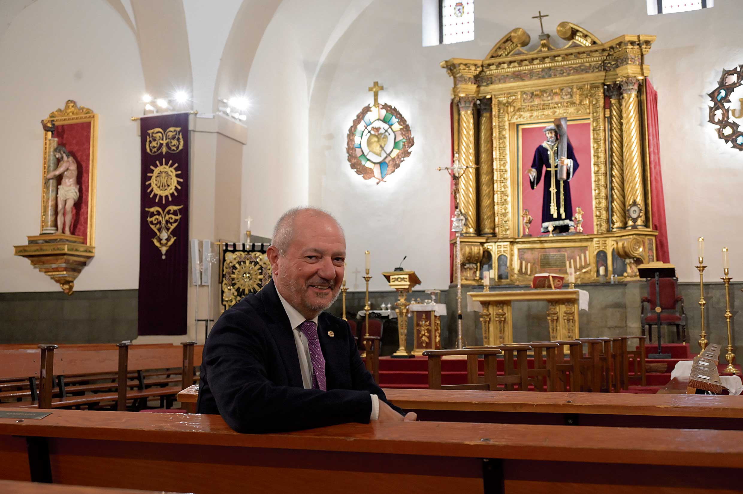 Ignacio Tejera tomará posesión como abad del Dulce Nombre este domingo en Santa Nonia, ante el Nazareno. | MAURICIO PEÑA