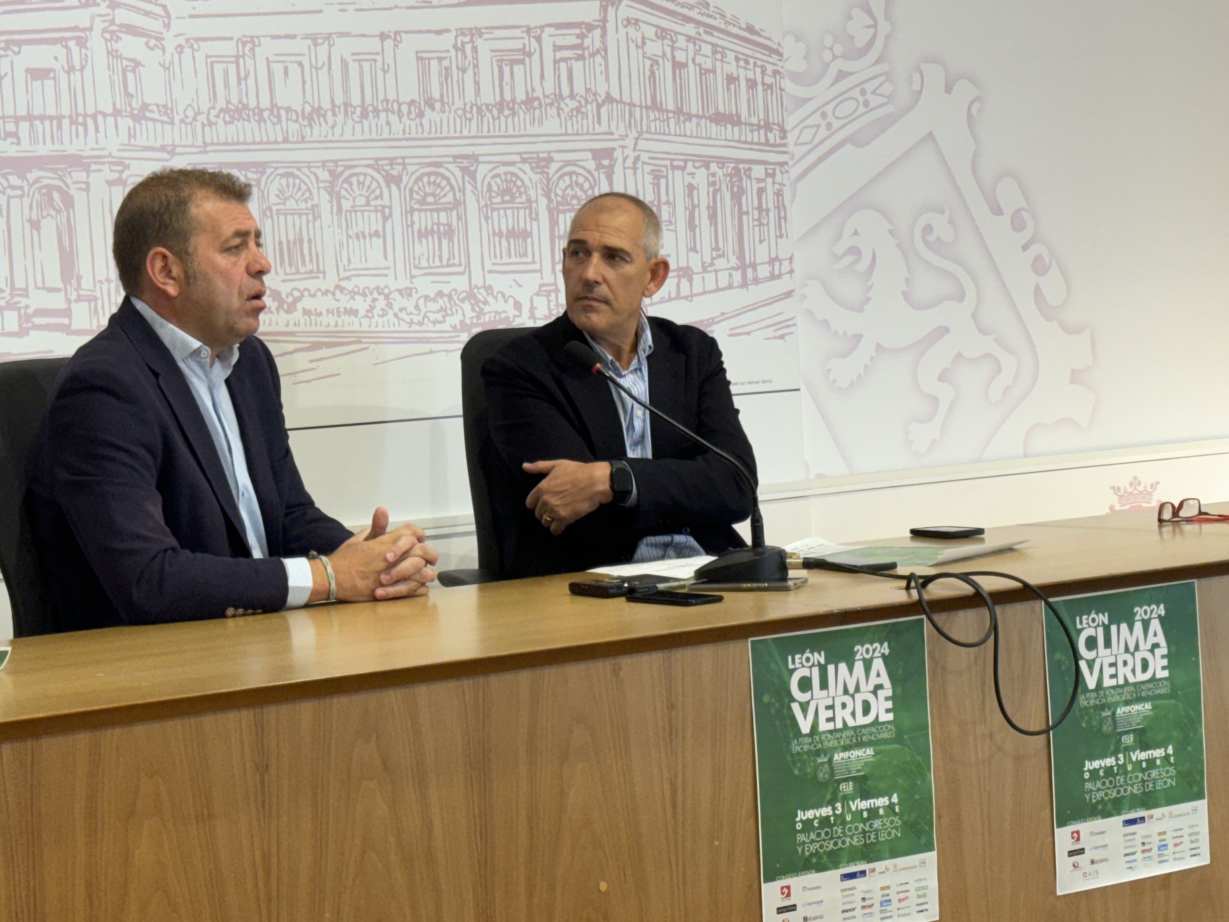 Presentación de la feria León Clima Verde, que se celebrará en el Palacio de Exposiciones el jueves y viernes de esta semana. LNC