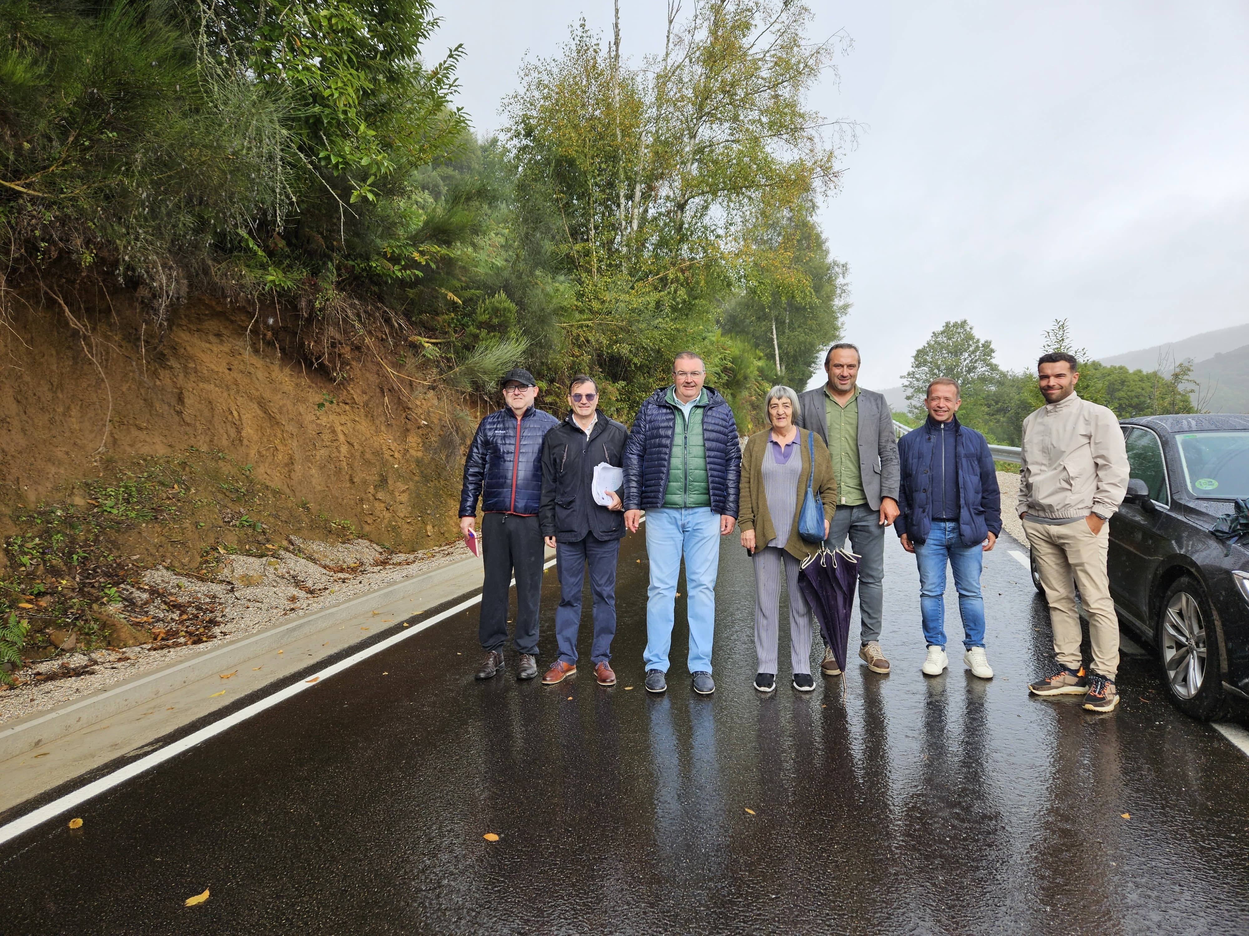 Recepción de los trabajos en la carretera de La Cernada.