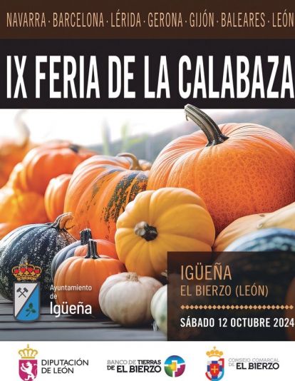 Cartel de la IX Feria de la Calabaza de Igüeña.