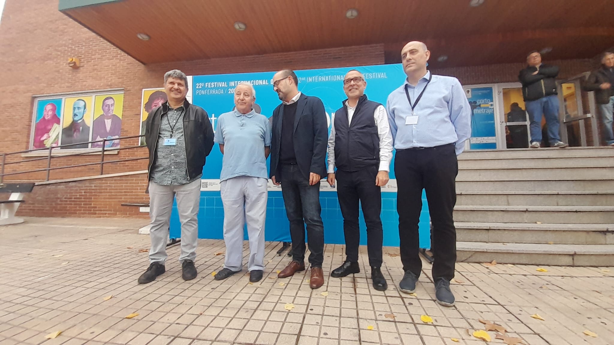 Carlos de Cabo en su homenaje en el Festival de Cine de Ponferrada. | MAR IGLESIAS