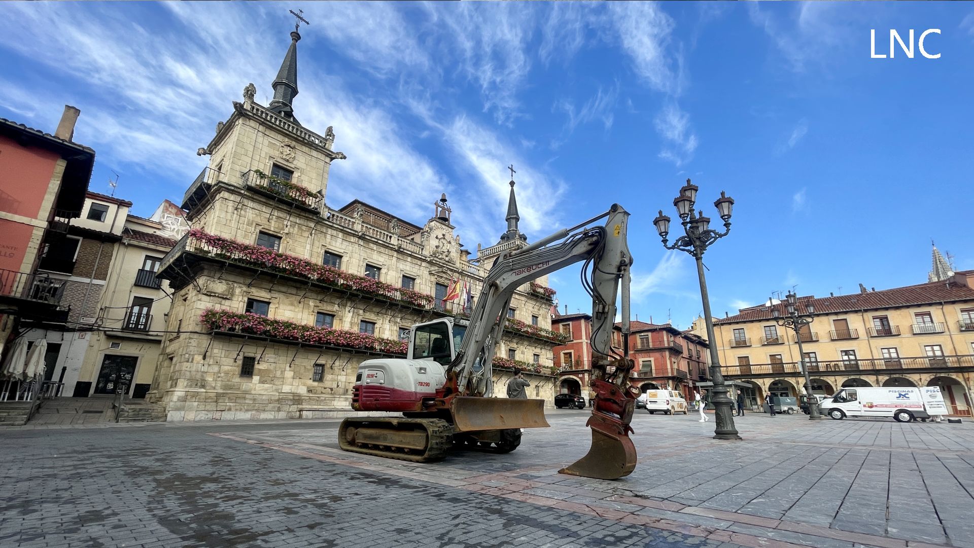  Obras de remodelación de la Plaza Mayor de León