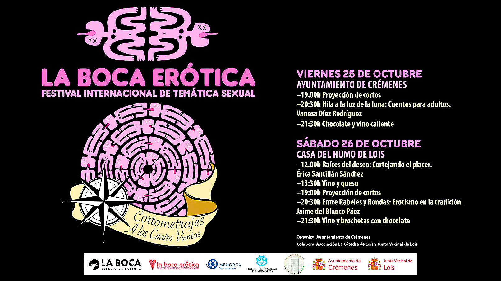 Cartel del festival ‘La boca erótica en Crémenes’. 