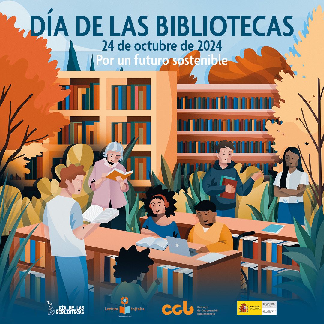 Cartel Día de las bibliotecas.