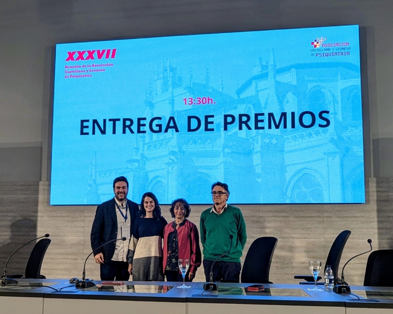 José María Pelayo, Zaida Gutiérrez, María Ángeles Álvaro y Francisco Carlos Ruiz en la entrega de premios.