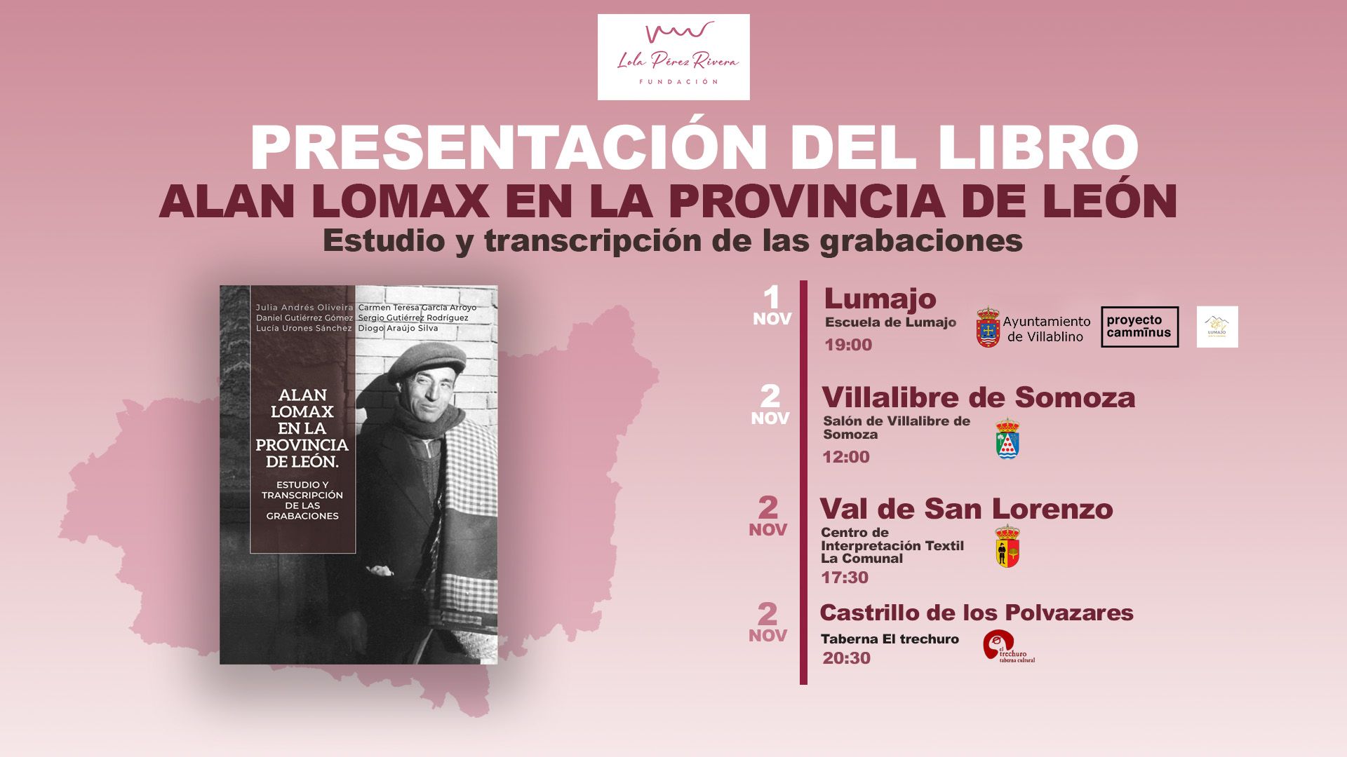 El cartel del ciclo de presentaciones de 'Alan Lomax en la provincia de León'.