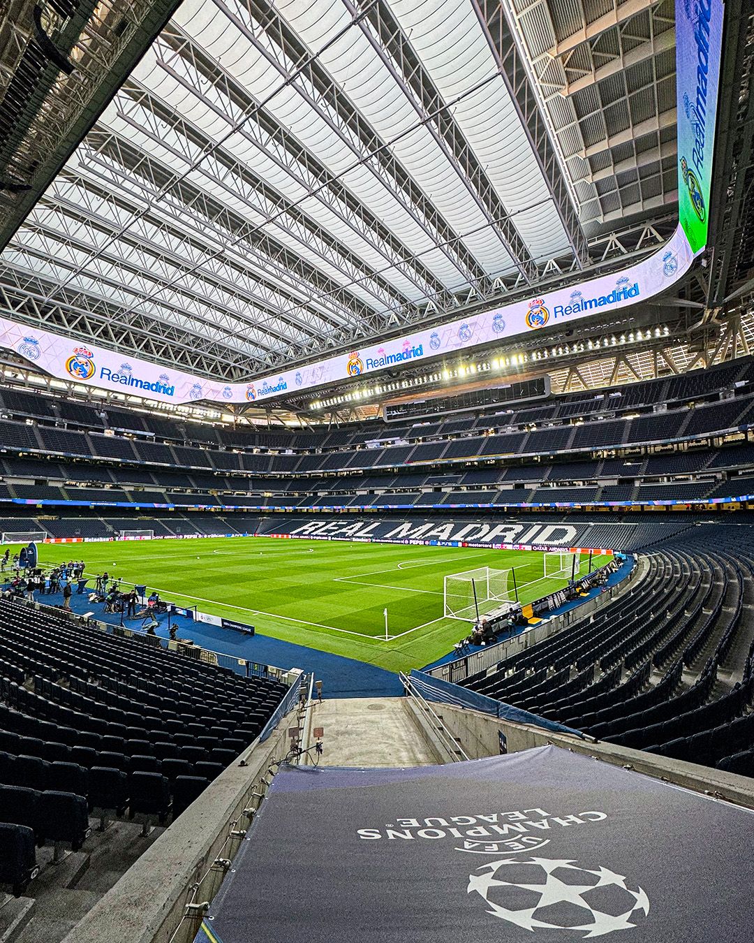 Imagen del Santiago Bernabéu antes de un partido de Champions League | REAL MADRID