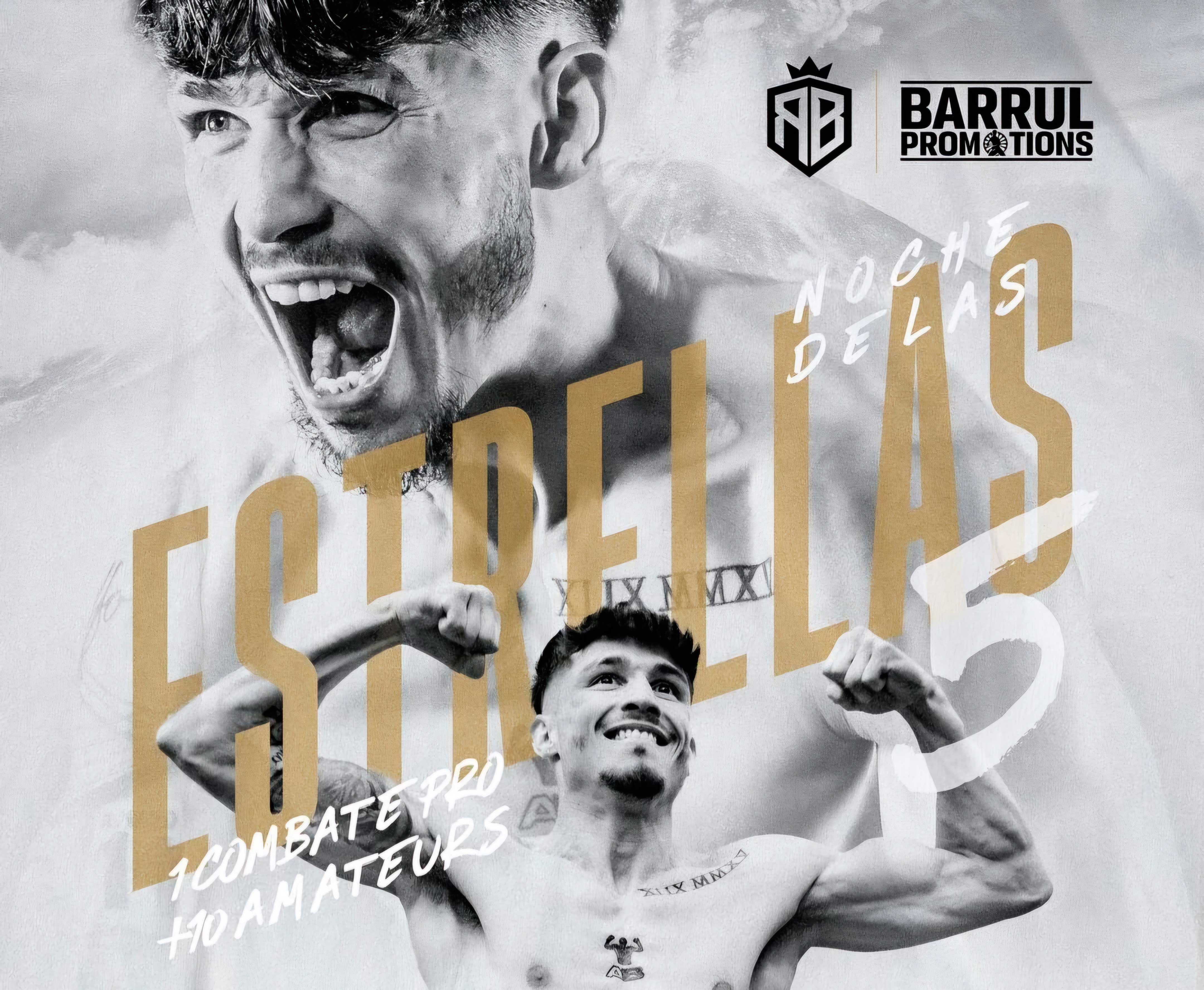 Cartel de la velada de boxeo protagonizada por Antonio Barrul.