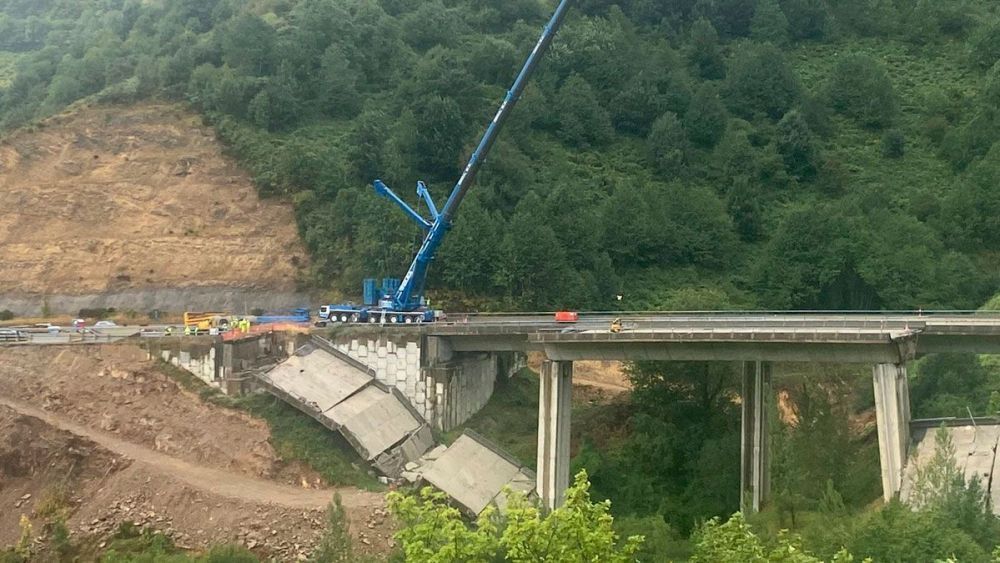 El viaducto se cayó en verano de 2022.