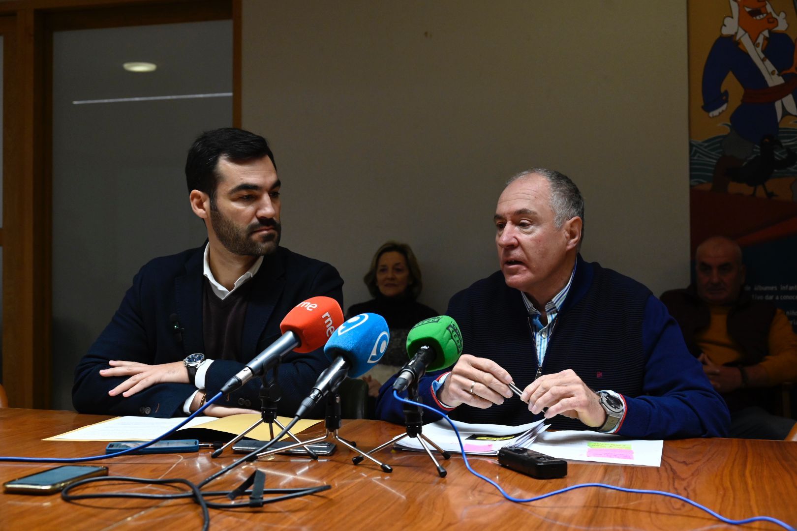 Los portavoz de PP y UPL en el Ayuntamiento de León, durante su comparecencia conjunta. | SAÚL ARÉN