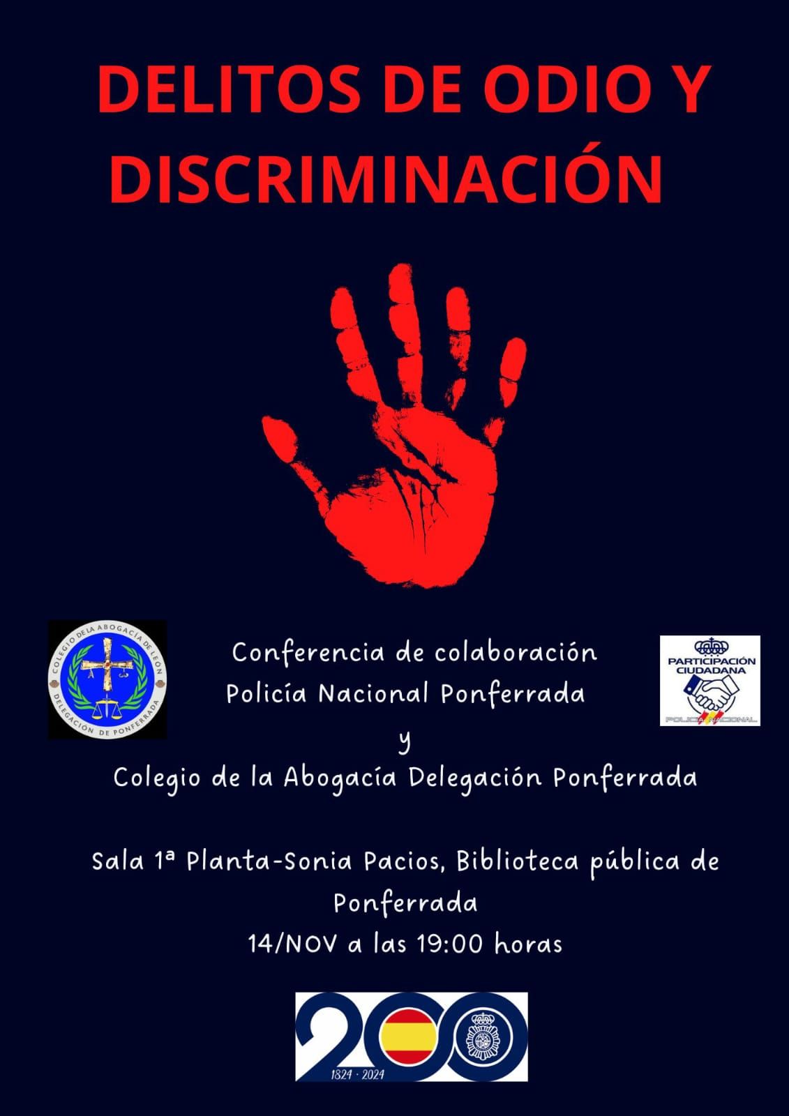 Cartel sobre la actividad.