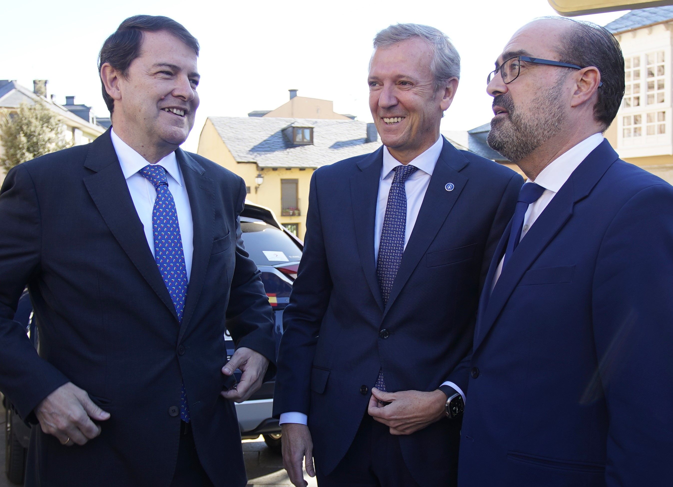 Visita de Mañueco y Rueda con el alcalde de Ponferrada, antes del foro. | ICAL