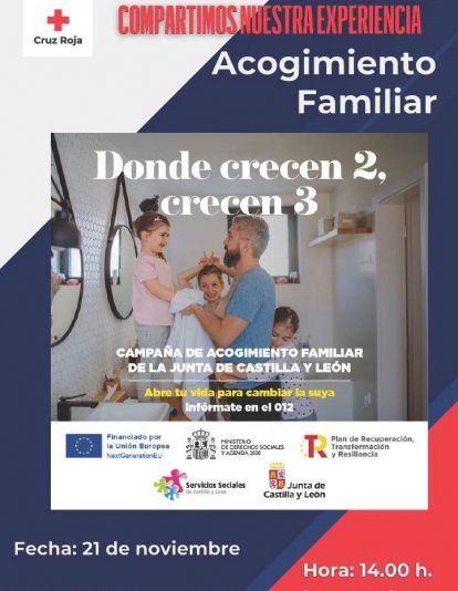 Cartel de la jornada de acogimiento familiar.