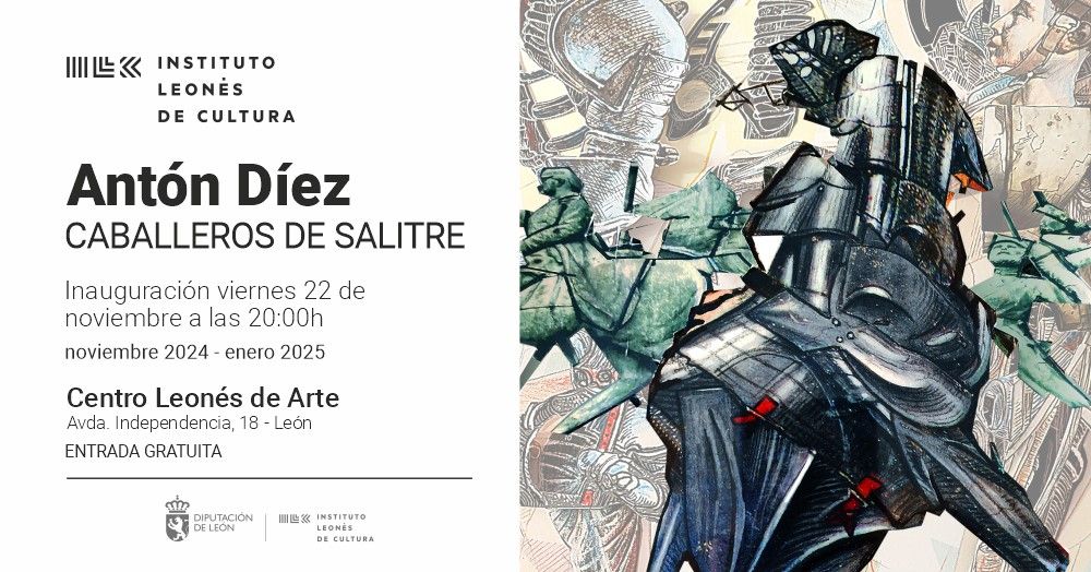 Cartel de la exposición de Antón Díez en el Centro Leonés de Arte.