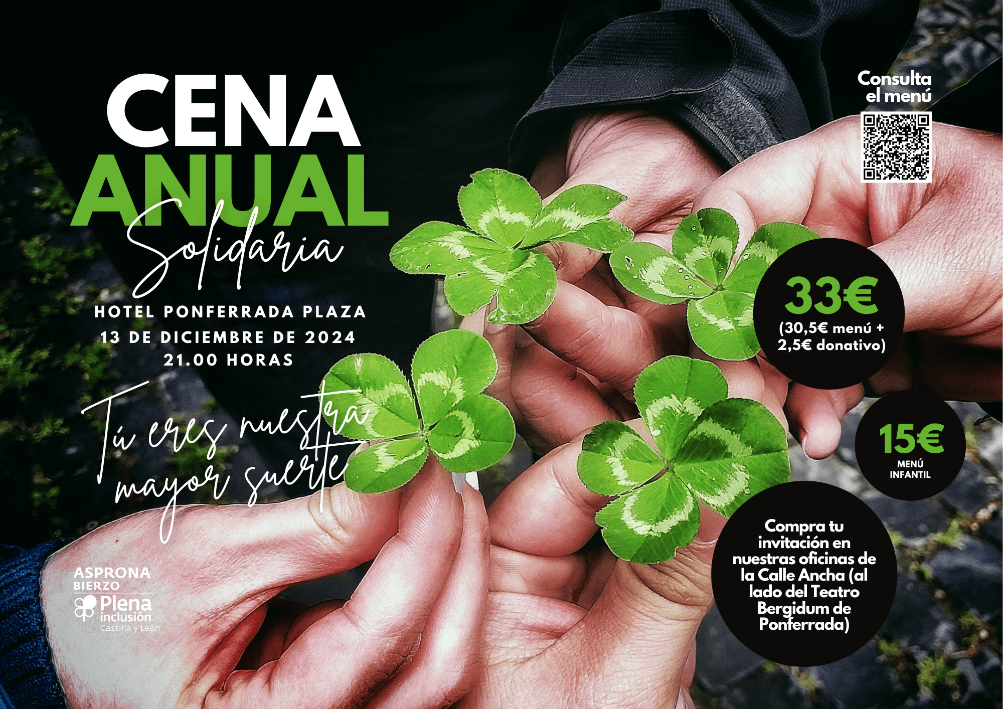 Cartel de la Cena Anual Solidaria 2024.