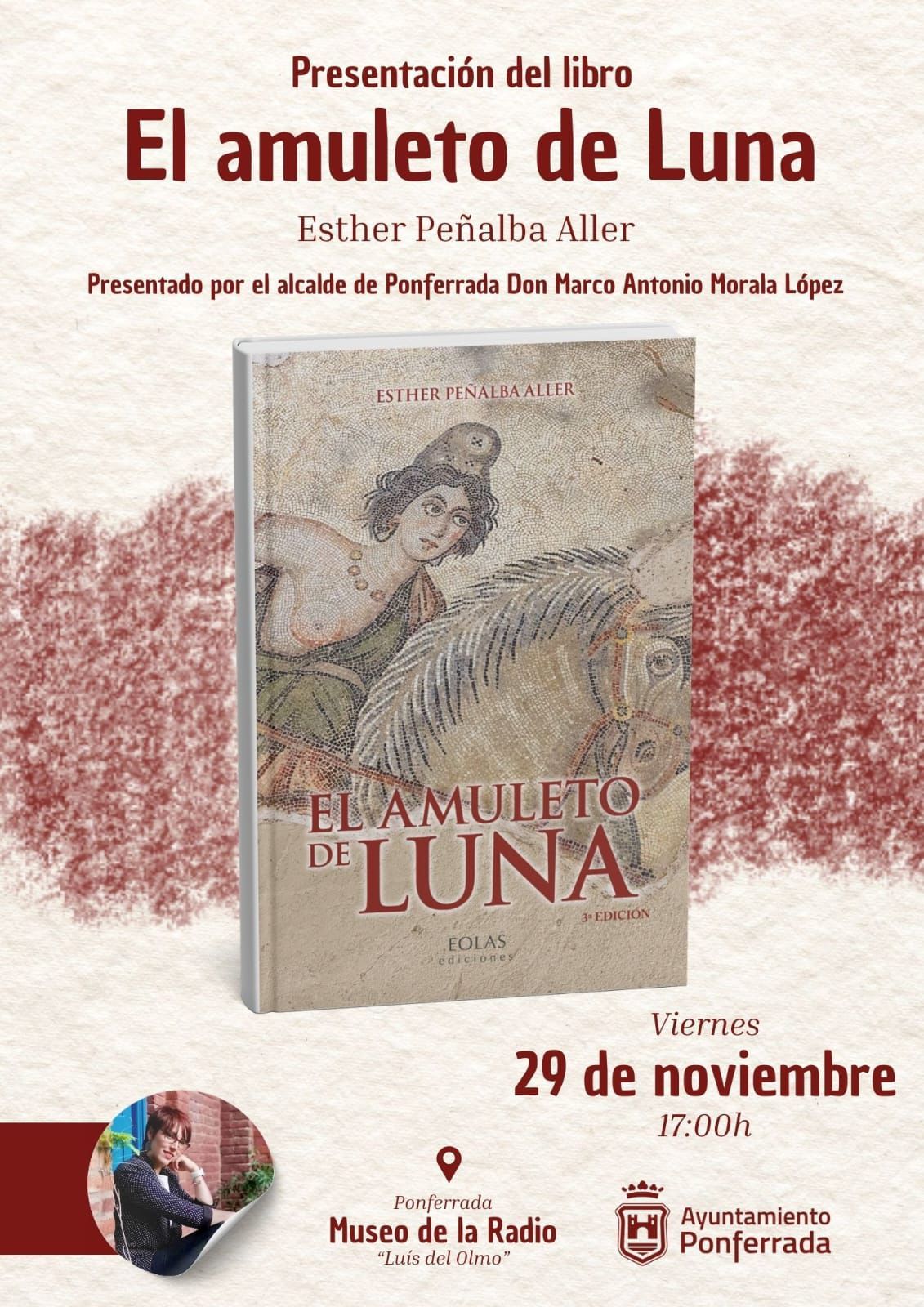 Cartel de la presentación del libro en Ponferrada. 