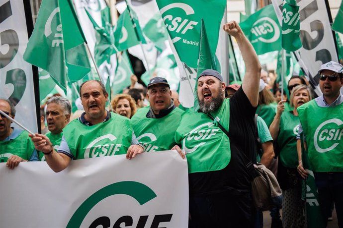 Manifestación de CSIF, en una imagen de archivo. | EUROPA PRESS