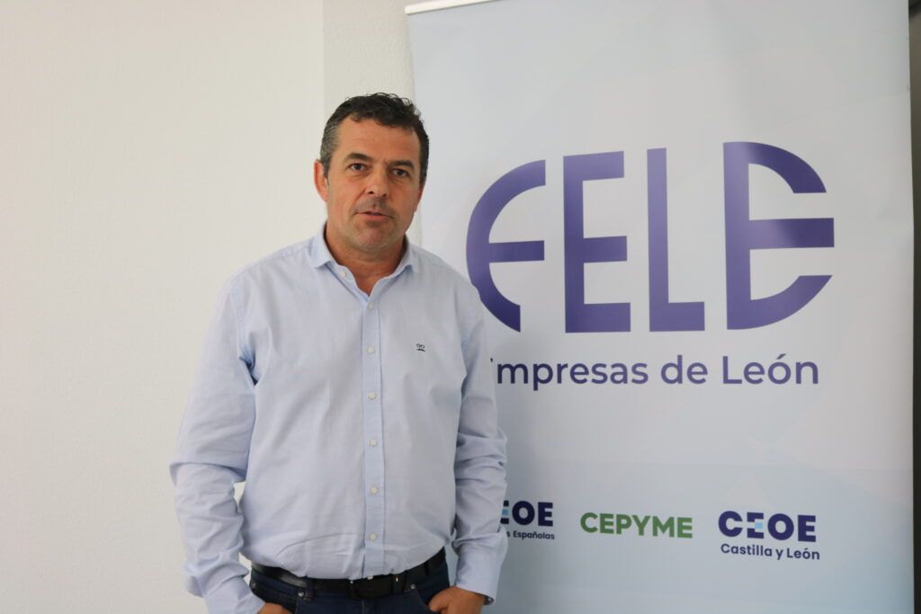 El presidente de la Federación Leonesa de Empresarios en el Bierzo, Javier Morán.