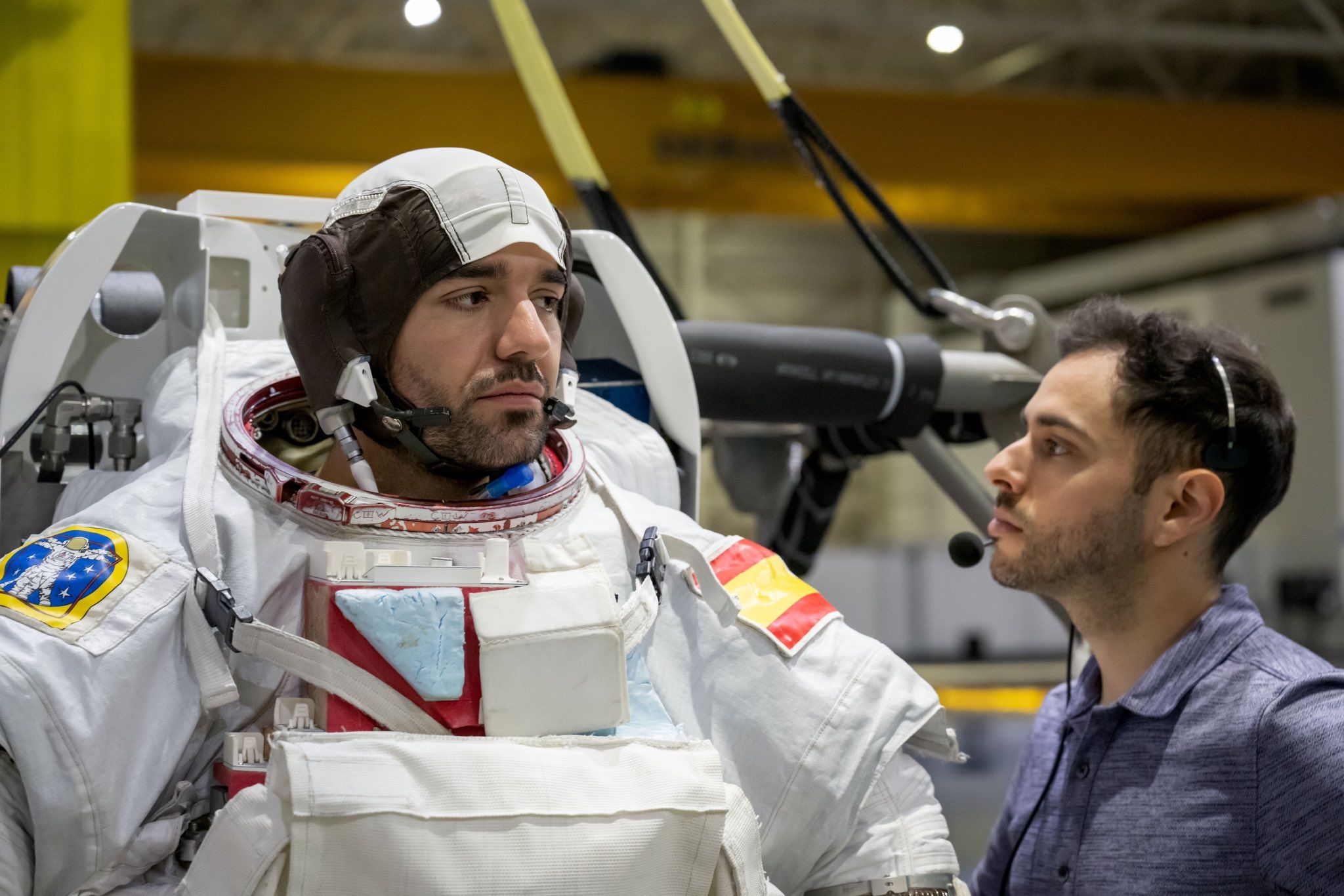 Pablo Álvarez, durante sus pruebas en Houston. | ESA