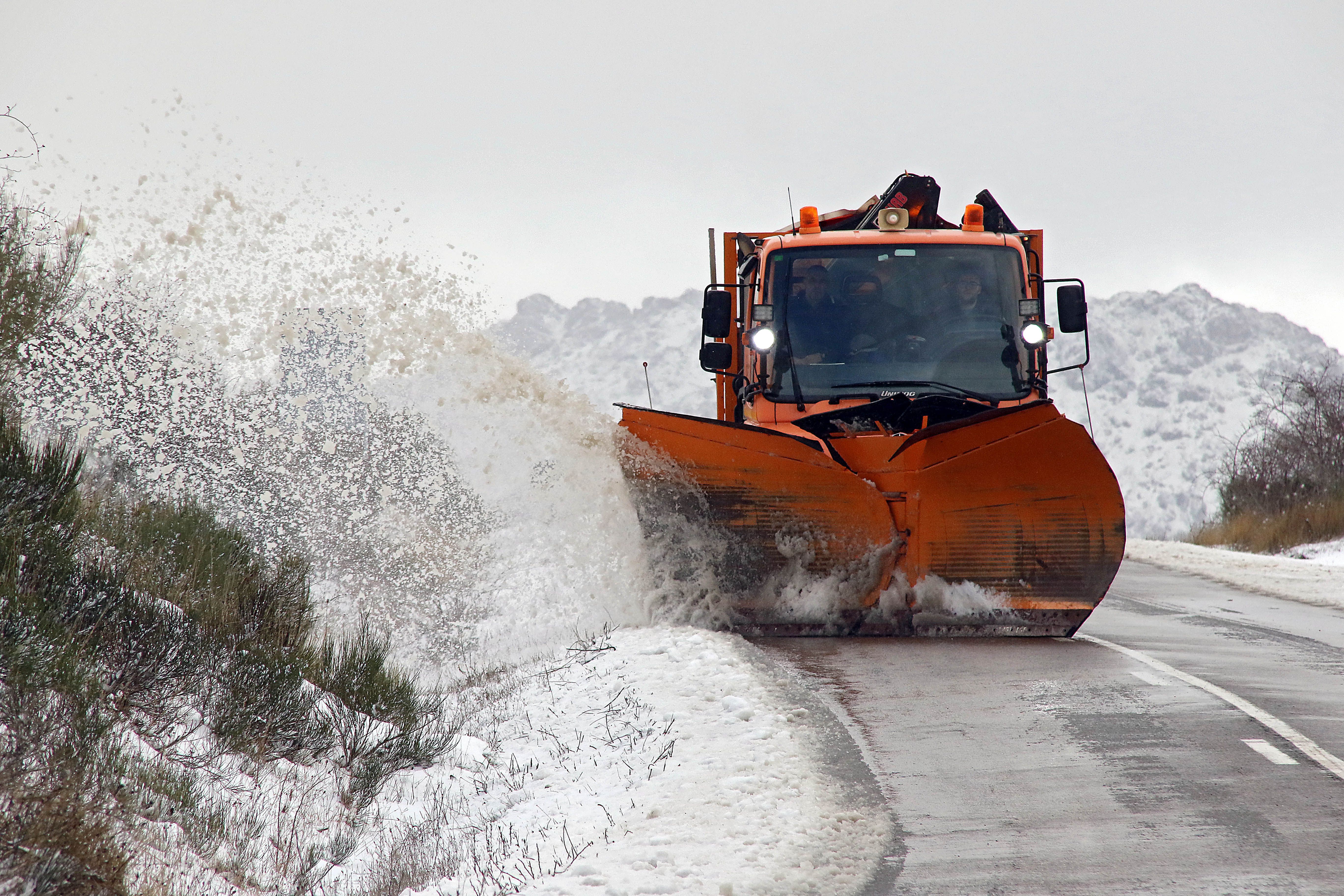 Nieve en el puerto de Pajares 