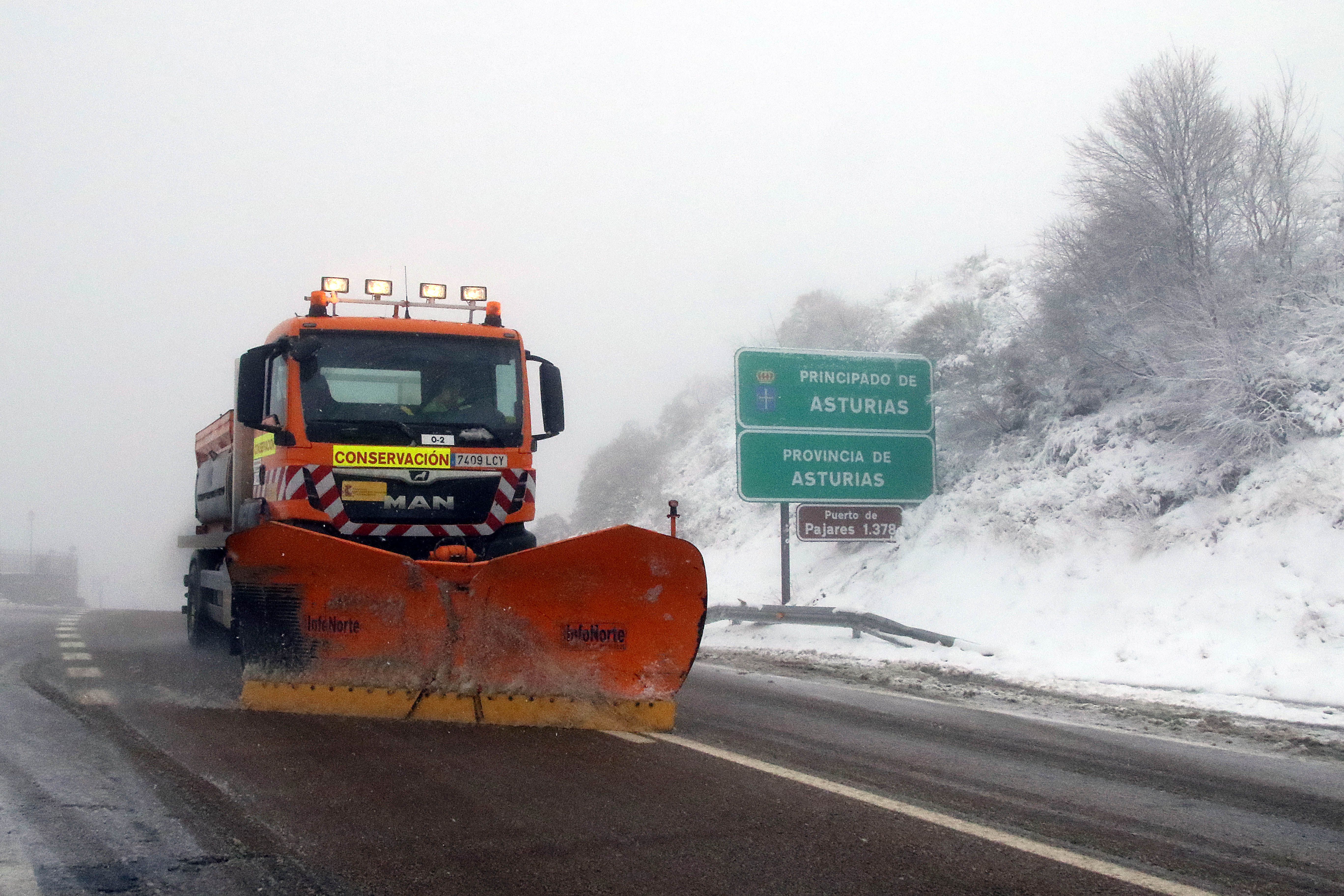  Nieve en el puerto de Pajares 