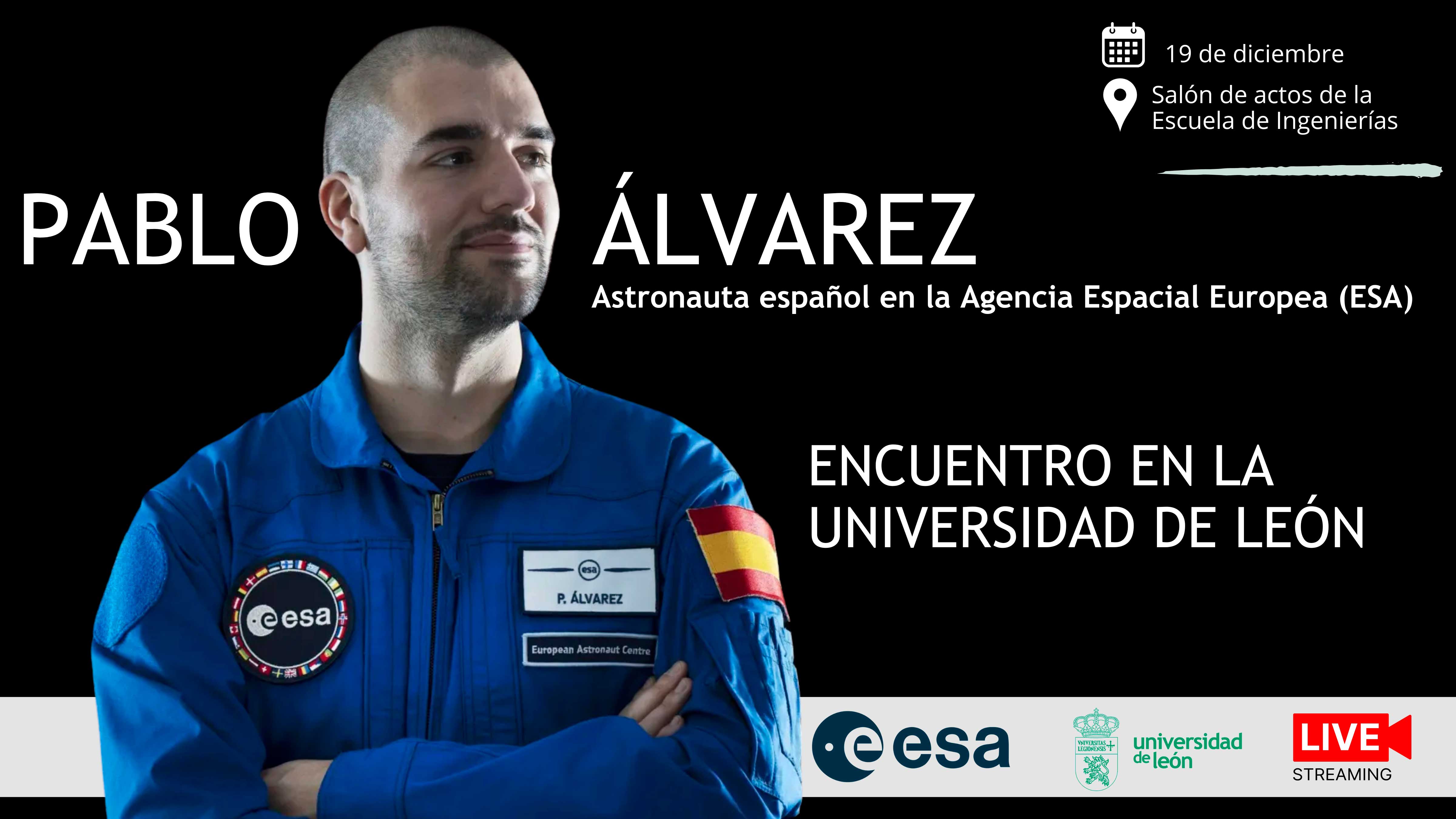 El astronauta leonés Pablo Álvarez, el 19 de diciembre en León. 