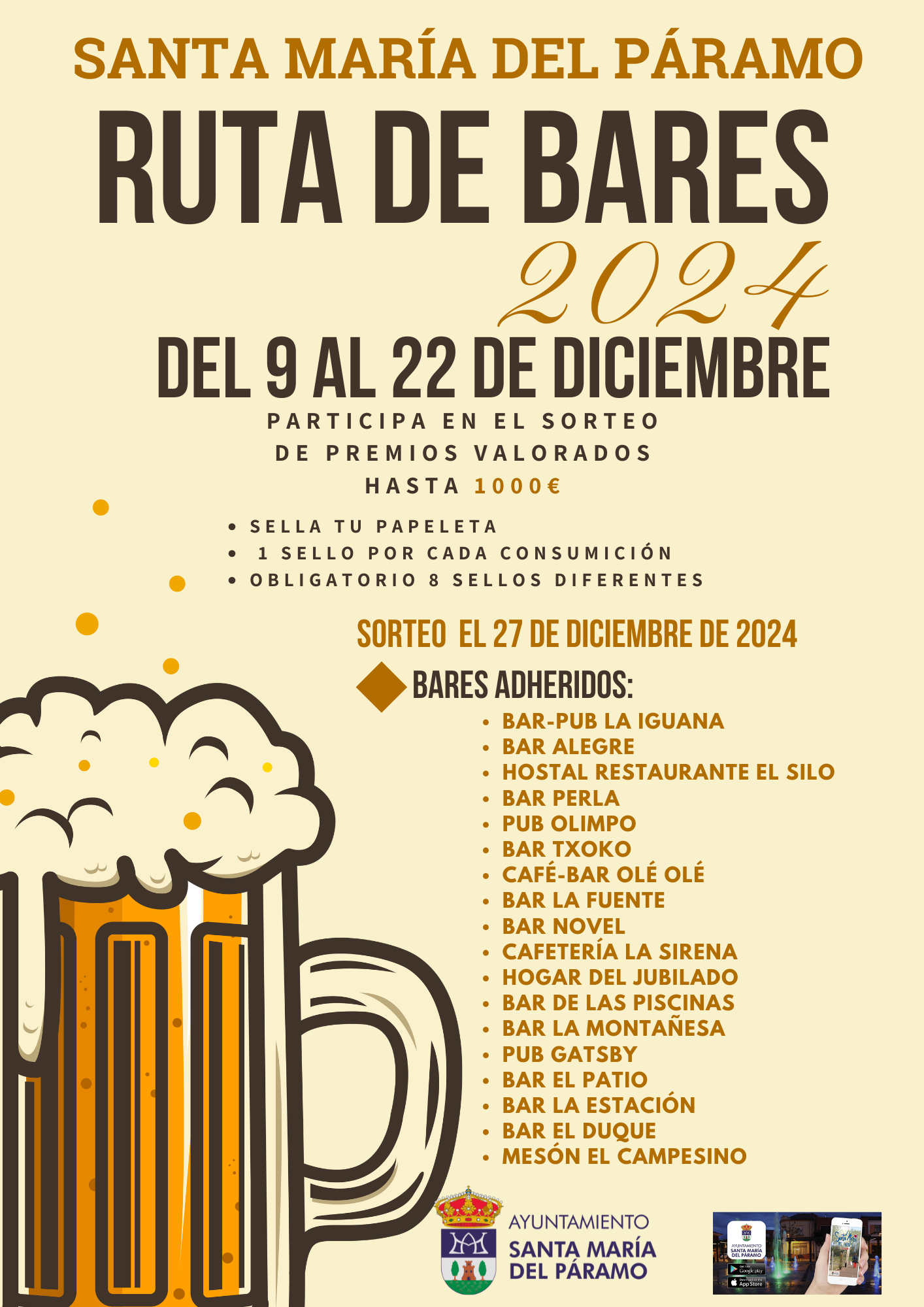 Cartel de la Ruta de Bares.