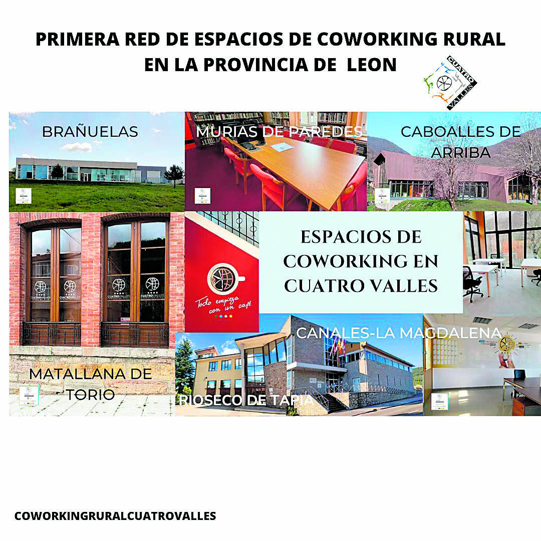 Son seis los pueblos de Cuatro Vallesq ue cuentan con estos espacios de ‘coworking’.