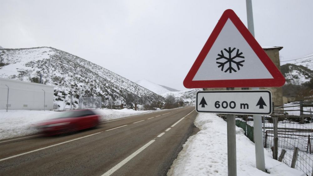 Aviso amarillo por nevadas en zonas de la Cordillera Cantábrica de la provincia de León. EUROPA PRESS