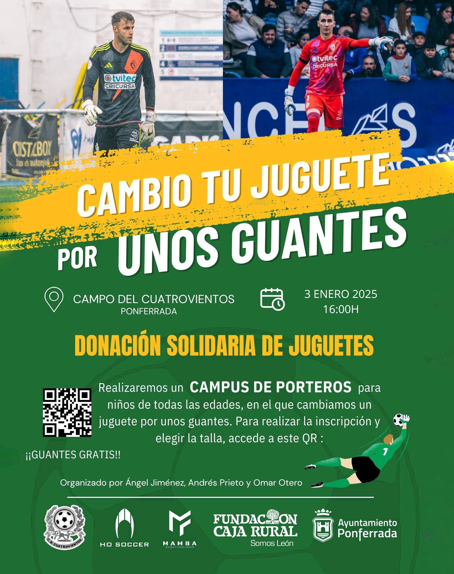 Cartel de la iniciativa ‘Cambio tu juguete por unos guantes’.