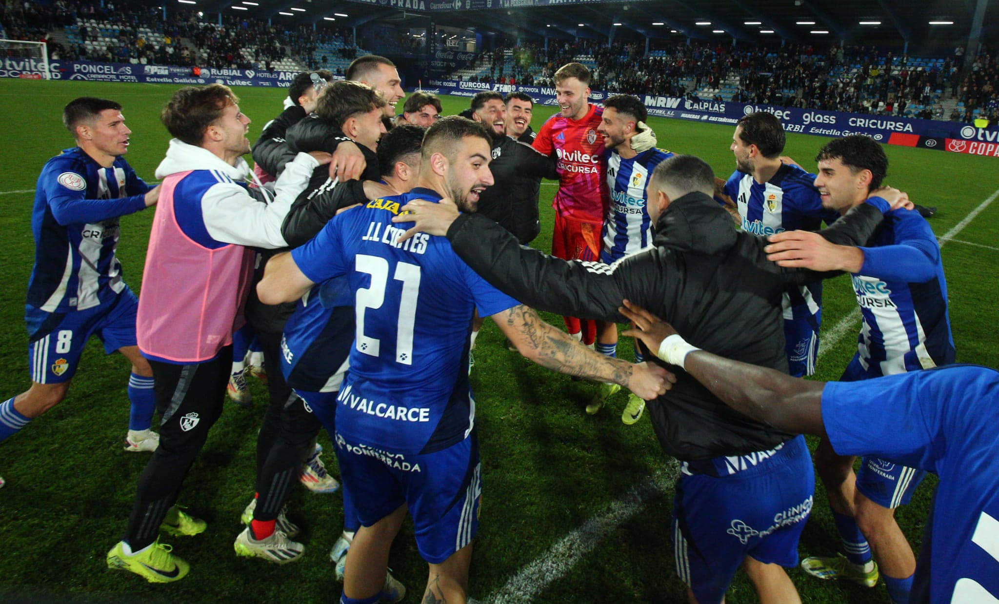 Momento del pase de la Deportiva a los 116 de final de la Copa del Rey. SDP