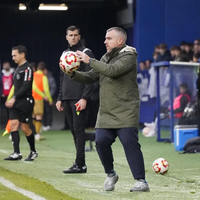 Javi Rey durante el partido de Copa del Rey. SDP